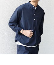 SHIPS any:〈吸水速乾〉Rapidry バンドスキッパー スピンドル プルオーバー シャツ(セットアップ対応)◆