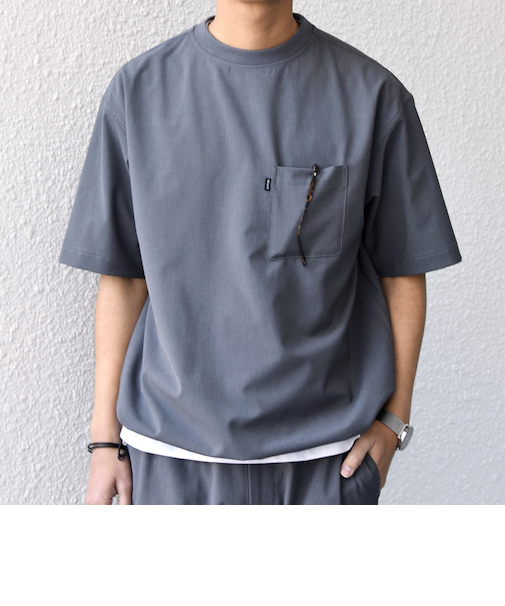 SHIPS any:〈吸水速乾〉Rapidry クルーネック スピンドル ポケット Tシャツ(セットアップ対応)◆