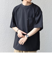 SHIPS any:〈吸水速乾〉Rapidry クルーネック スピンドル ポケット Tシャツ(セットアップ対応)◆