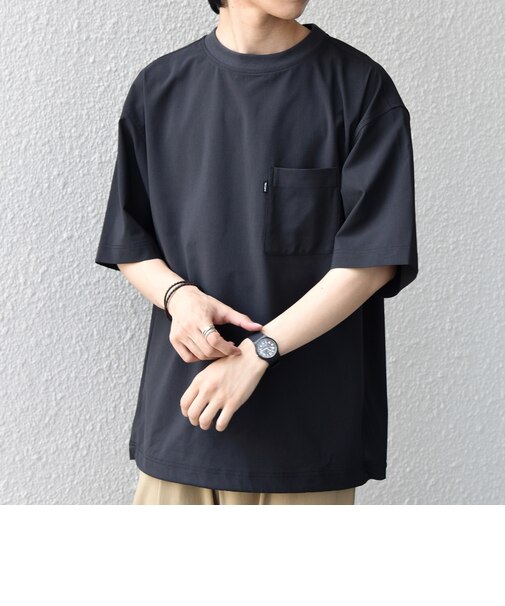 SHIPS any:〈吸水速乾〉Rapidry クルーネック スピンドル ポケット Tシャツ(セットアップ対応)◆