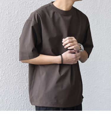 SHIPS any:〈吸水速乾〉Rapidry クルーネック スピンドル ポケット Tシャツ(セットアップ対応)◆