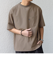 SHIPS any:〈吸水速乾〉Rapidry クルーネック スピンドル ポケット Tシャツ(セットアップ対応)◆