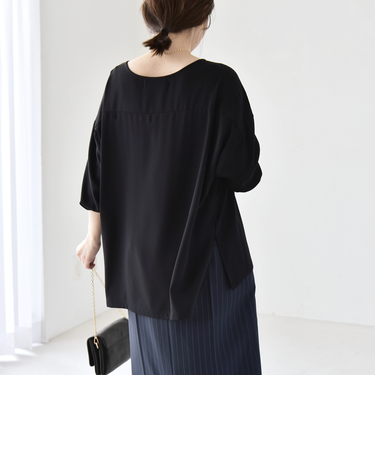 《予約》quaranciel:〈洗濯機可能〉ジョーゼット T ブラウス