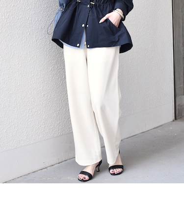 SHIPS Colors:〈手洗い可能〉カット ジョーゼット イージーパンツ（セットアップ対応可能）