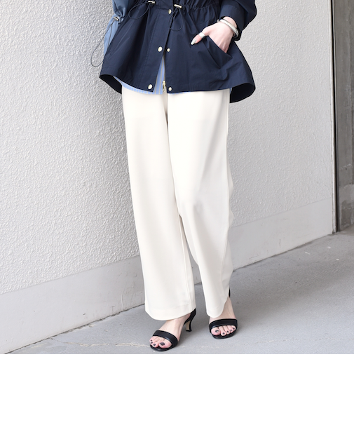 SHIPS Colors:〈手洗い可能〉カット ジョーゼット イージーパンツ（セットアップ対応可能）