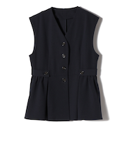 SHIPS Colors:〈手洗い可能〉ドライ メランジ ペプラム ベスト