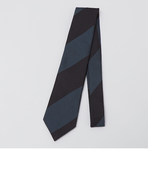 SHIPS: シルク ラージ バスケット ワイド ストライプ ネクタイ