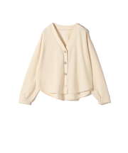 SHIPS Colors:〈手洗い可能〉カット ジョーゼット Vネック カーディガン（セットアップ対応可能）