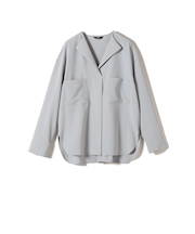 SHIPS Colors:〈洗濯機可能〉ジョーゼット Vネック ラペル ブラウス