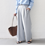 SHIPS Colors:〈手洗い可能〉ドライ メランジ ベルテッド パンツ（セットアップ対応可能）