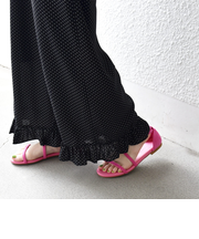 《予約》【SHIPS any別注】eblouna: アンクル クロス ナロー コード サンダル