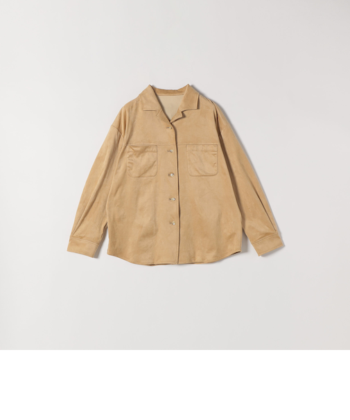 SHIPS any:〈洗濯機可能〉ポリエステル スエード ポケット シャツ ジャケット