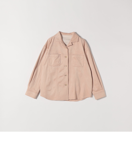 SHIPS any:〈洗濯機可能〉ポリエステル スエード ポケット シャツ ジャケット