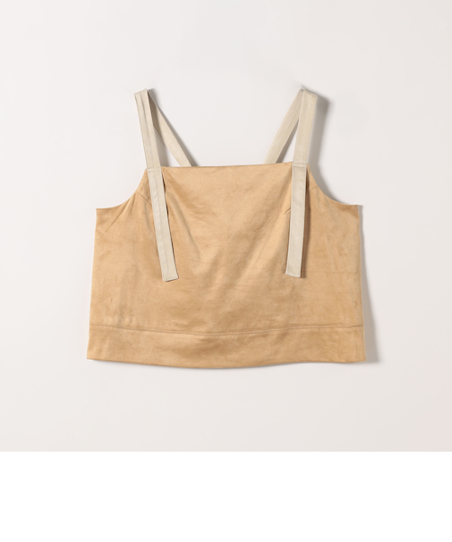 SHIPS any:〈洗濯機可能〉ポリエステル スエード バイカラー ビスチェ