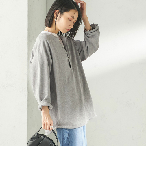 《予約》【SHIPS別注】onit: ヘンリー ネック プルオーバー