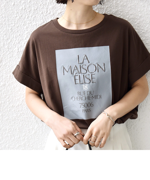 《予約》【WEB限定】オーガニック コットン ロゴ フレンチスリーブ TEE