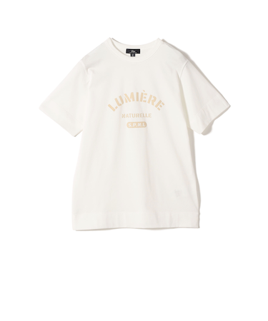SHIPS Primary Navy Label:LUMIERE フロッキー プリント TEE