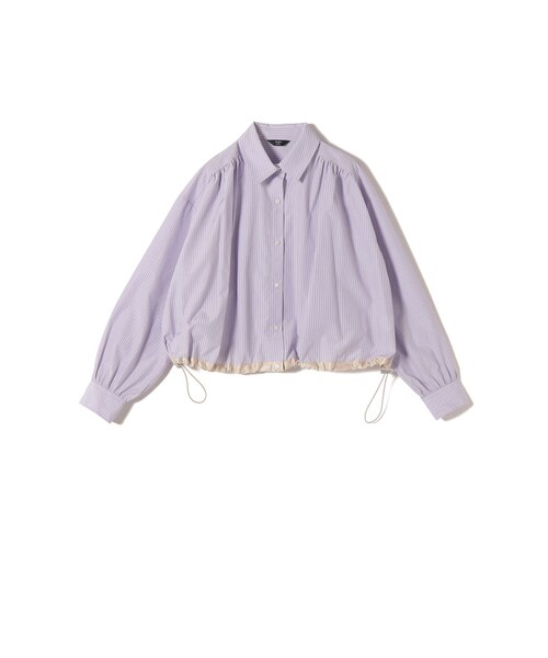 予約》SHIPS Colors:〈洗濯機可能〉TC ストライプ シャツ ブルゾン2