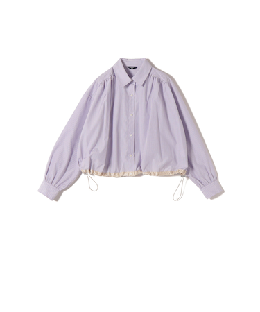 《予約》SHIPS Colors:〈洗濯機可能〉TC ストライプ シャツ ブルゾン2◆