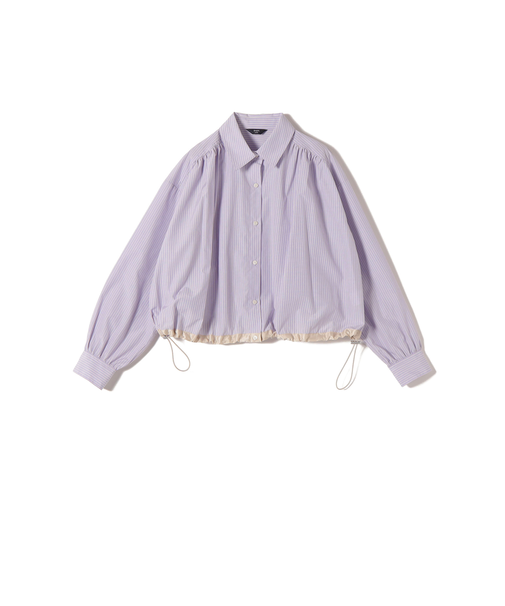 《予約》SHIPS Colors:〈洗濯機可能〉TC ストライプ シャツ ブルゾン2◆