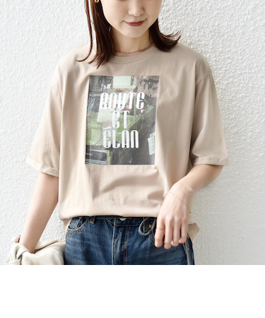 《予約》【WEB限定】オーガニック 5分袖 フォト TEE