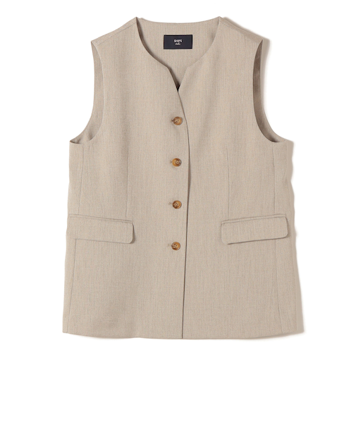 《予約》SHIPS Colors:〈洗濯機可能〉デラオックス スキッパー ジレ◆