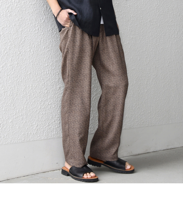 SHIPS any:〈洗濯機可能〉FUTURE LINEN CANVAS リネンライク セミワイド パンツ◆