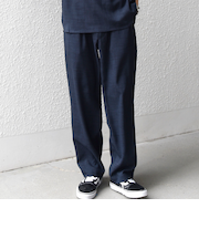 SHIPS any:〈洗濯機可能〉FUTURE LINEN CANVAS リネンライク セミワイド パンツ◆