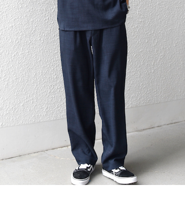 SHIPS any:〈洗濯機可能〉FUTURE LINEN CANVAS リネンライク セミワイド パンツ◆