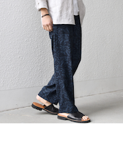 SHIPS any:〈洗濯機可能〉FUTURE LINEN CANVAS リネンライク セミワイド パンツ◆