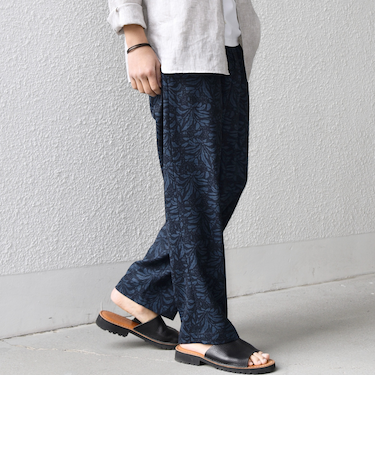 SHIPS any:〈洗濯機可能〉FUTURE LINEN CANVAS リネンライク セミワイド パンツ◆