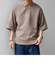 SHIPS any:〈洗濯機可能〉FUTURE LINEN CANVAS リネンライク スキッパー プルオーバーシャツ◆