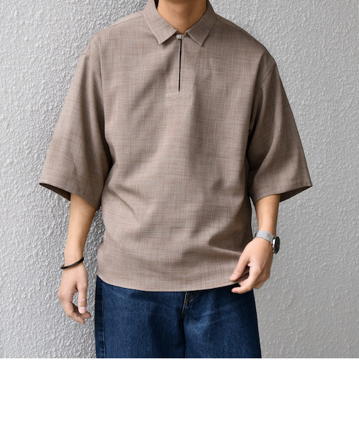 SHIPS any:〈洗濯機可能〉FUTURE LINEN CANVAS リネンライク スキッパー プルオーバーシャツ◆