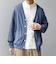 SHIPS any: ハイゲージ リネンミックス サマーニット Vネック カーディガン◆