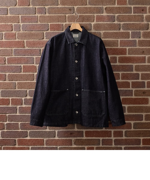 STILL BY HAND: 別注 インディゴ シルク フレンチ ワーク ジャケット