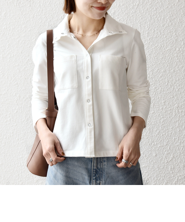 《予約》SHIPS any:〈洗濯機可能〉インレイ リング スナップ ポケット カーディガン