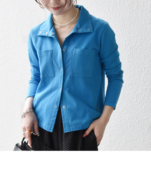 《予約》SHIPS any:〈洗濯機可能〉インレイ リング スナップ ポケット カーディガン