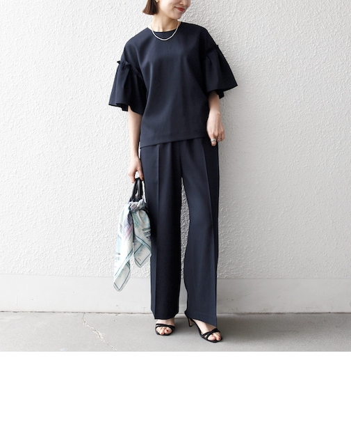 《予約》SHIPS any:〈洗濯機可能〉リネン ライク ブラウス × イージー パンツ セットアップ