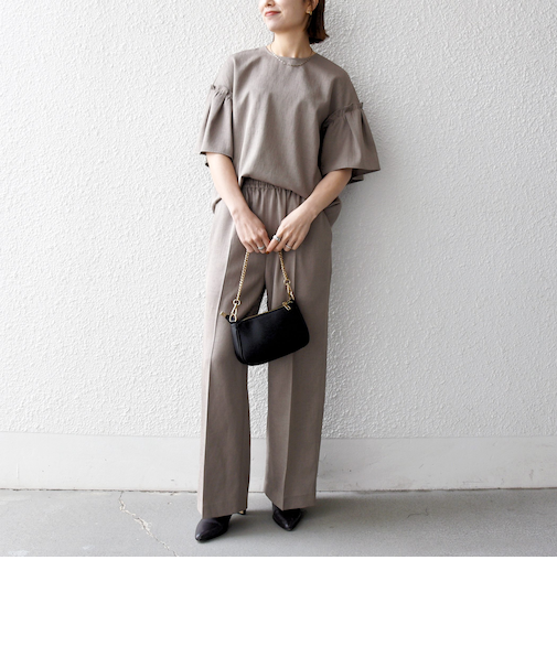 《予約》SHIPS any:〈洗濯機可能〉リネン ライク ブラウス × イージー パンツ セットアップ