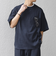 SHIPS any:〈洗濯機可能〉FUTURE LINEN CANVAS リネンライク デザイン リブ ポケット Tシャツ◆
