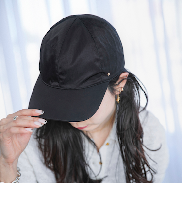 《予約》quaranciel:〈UVカット/接触冷感/撥水加工/手洗い可能〉ラスター キャップ