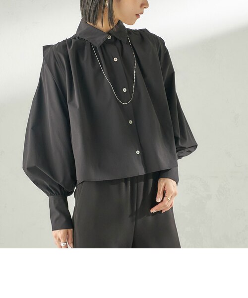 予約》堀田茜×SHIPS:〈接触冷感/撥水/洗濯機可能〉TEXBRID ギャザー