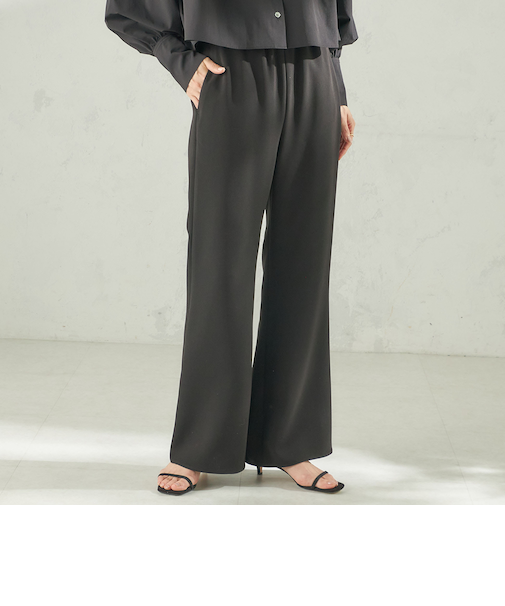 《予約》堀田茜×SHIPS:〈手洗い可能〉ダブルクロス ベルト 付き パンツ