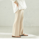 《予約》堀田茜×SHIPS:〈手洗い可能〉ダブルクロス ベルト 付き パンツ