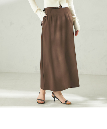 《予約》堀田茜×SHIPS:〈手洗い可能〉ベルト 付き ジョーゼット スカート