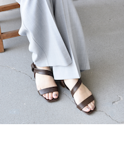 《予約》SHIPS Colors:ストラップ ローヒール サンダル◆