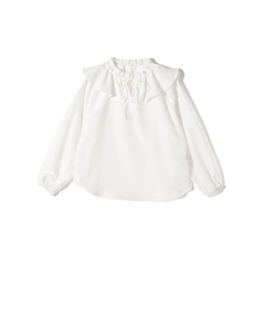 SHIPS Colors:〈洗濯機可能〉AIRTUM フリルカラー ブラウス