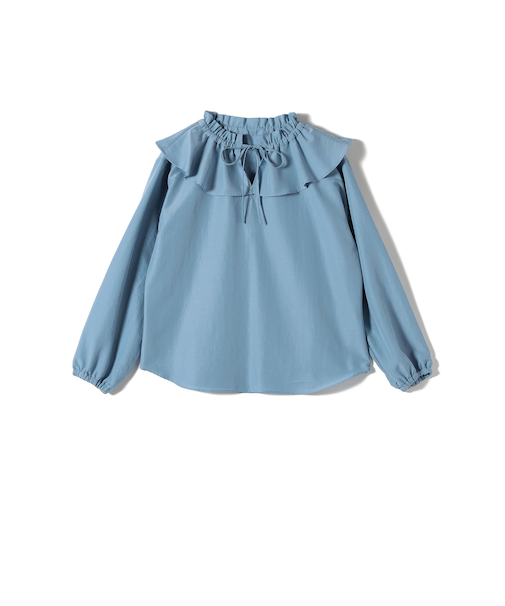 SHIPS Colors:〈洗濯機可能〉AIRTUM フリルカラー ブラウス