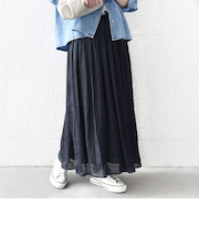 《予約》〈手洗い可能〉シアー メッシュ ギャザー スカート