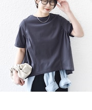 《予約》【WEB限定】〈接触冷感〉オーガニック コットン バック ギャザー トップス